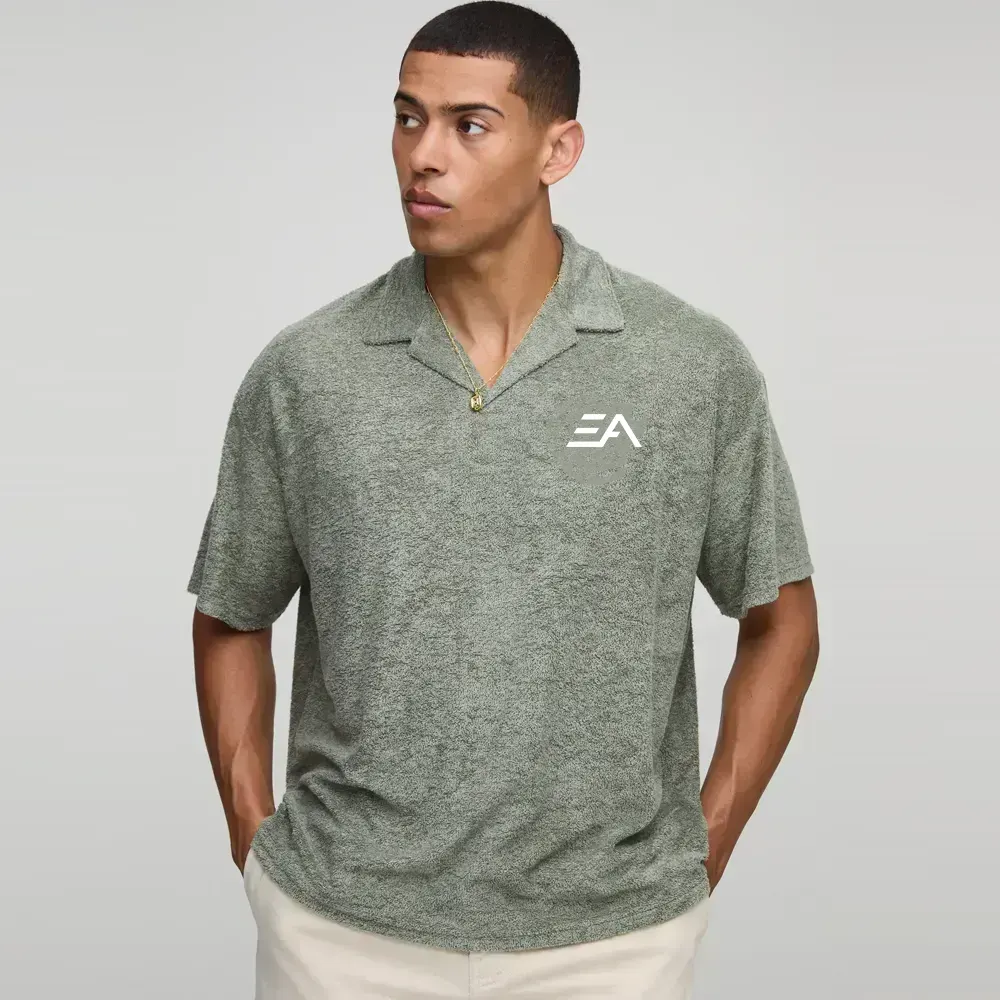 Regular Fit Stripe Long Sleeve Rugby Polo