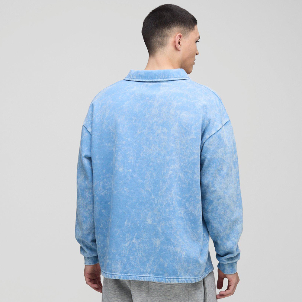 Oversized Textured Revere Polo