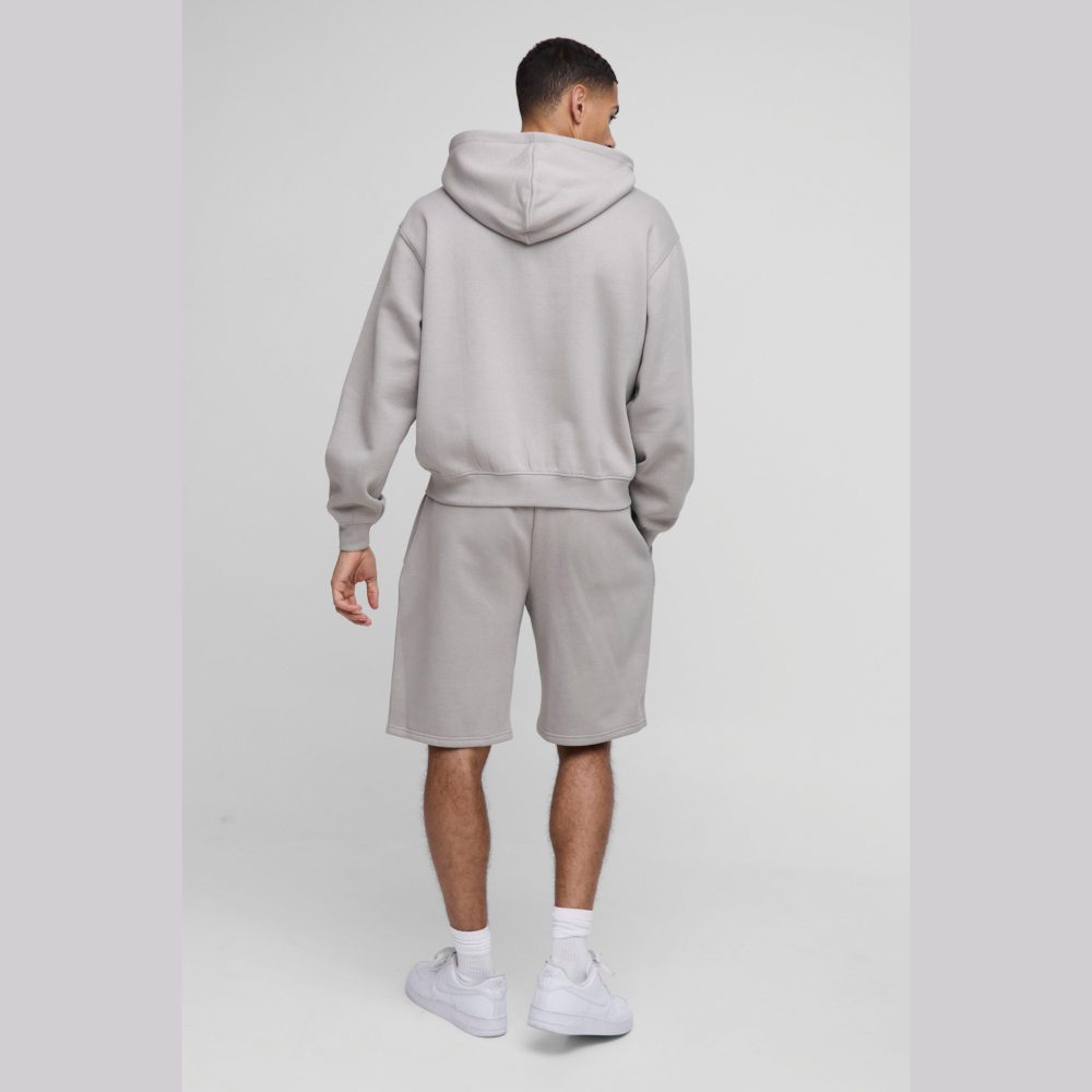 Oversized Boxy Graphic Hooded Zip Tracksuit - Image 2