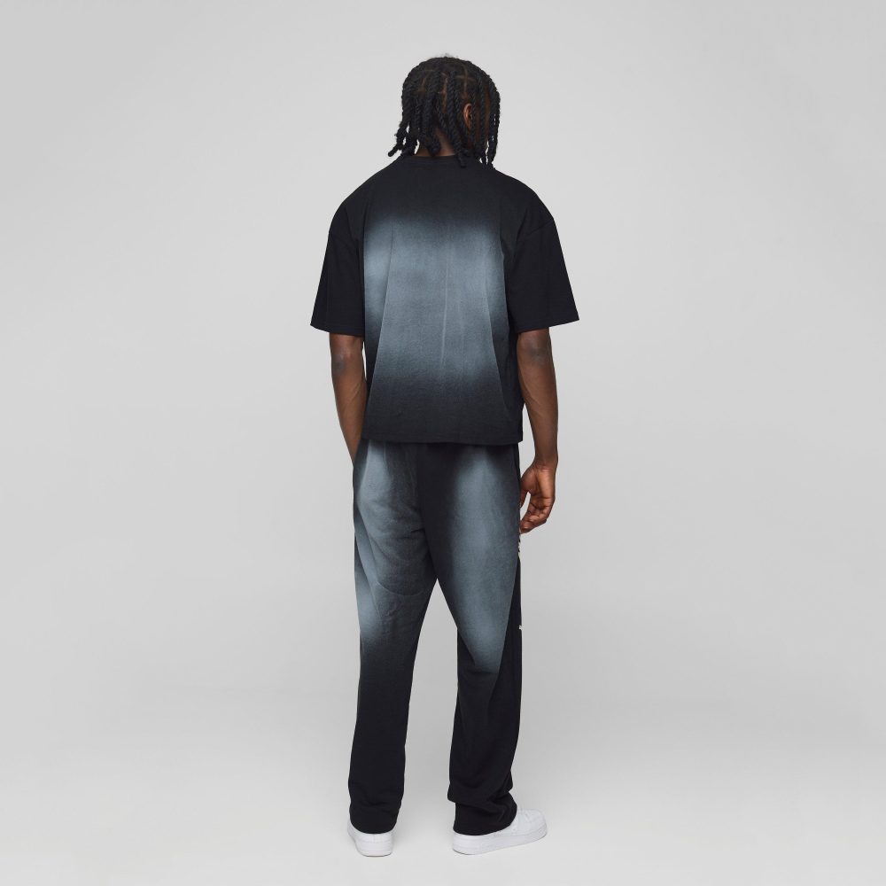 Oversized Worldwide Cross Zip Hooded Short Tracksuit - Image 2